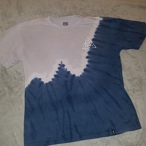 Huf split color tie-dye tshirt